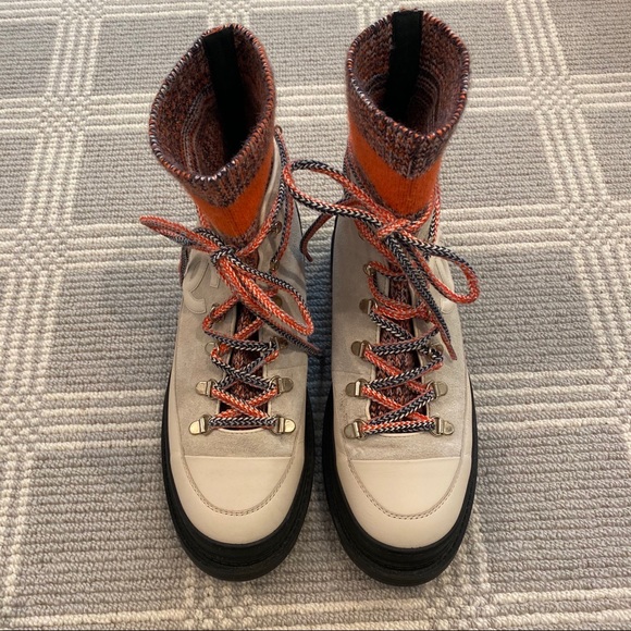 Chanel Calfskin Suede Knit Boots - Picture 6 of 10